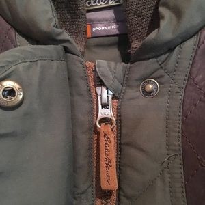 Eddie Bauer XL Sport Shop Army Green Down Jacket
